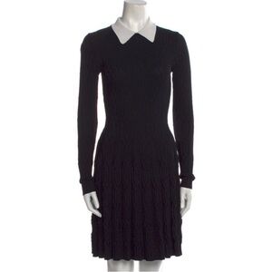 Sandro Paris Contrast Collar / Minidress in Black, US 2